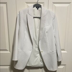 Express White Pinstripe Blazer